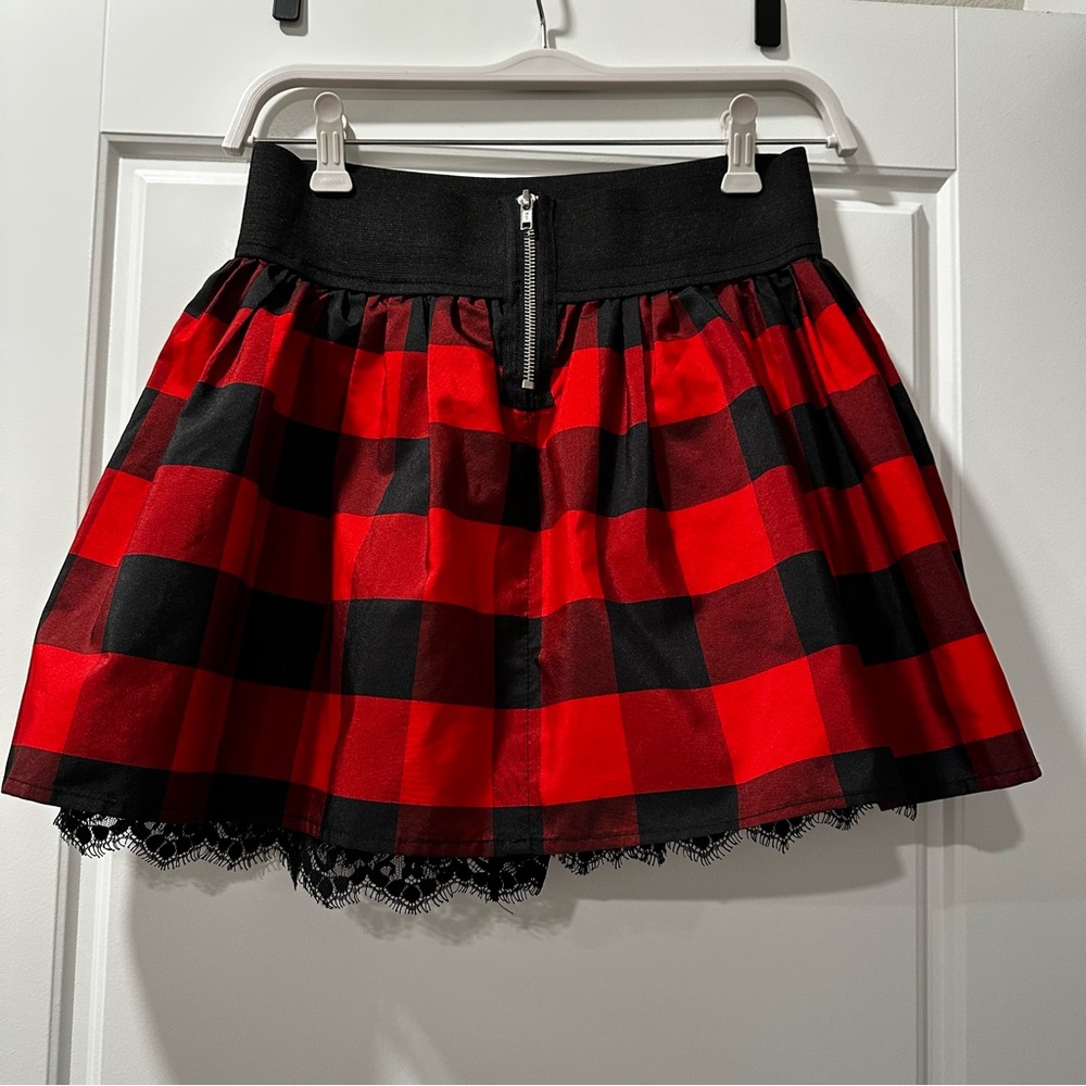 Candie's Red and Black Checkered Skater Skirt - Picture 2 of 3